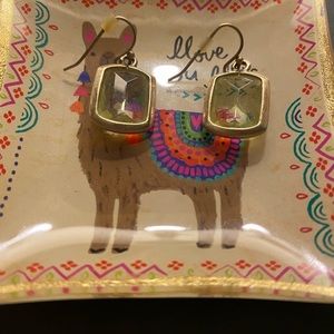 Jeweled dangle earrings